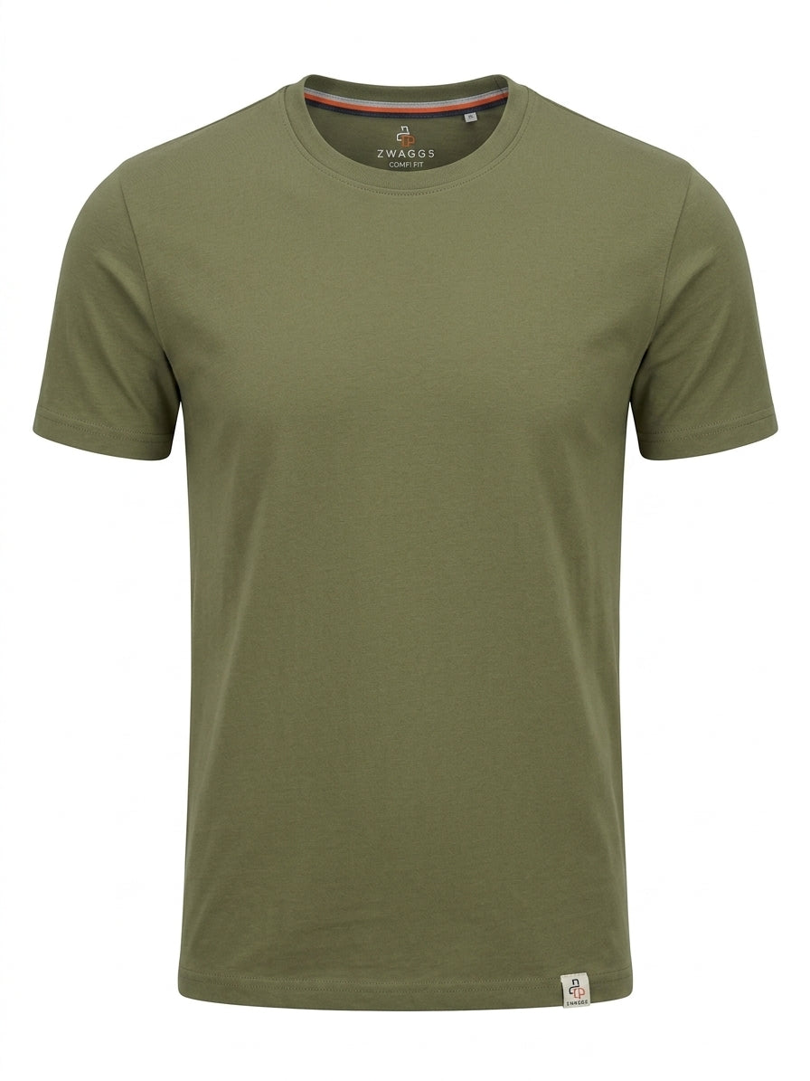 COMFI FIT Regular Bluish Olive Men T- Shirt