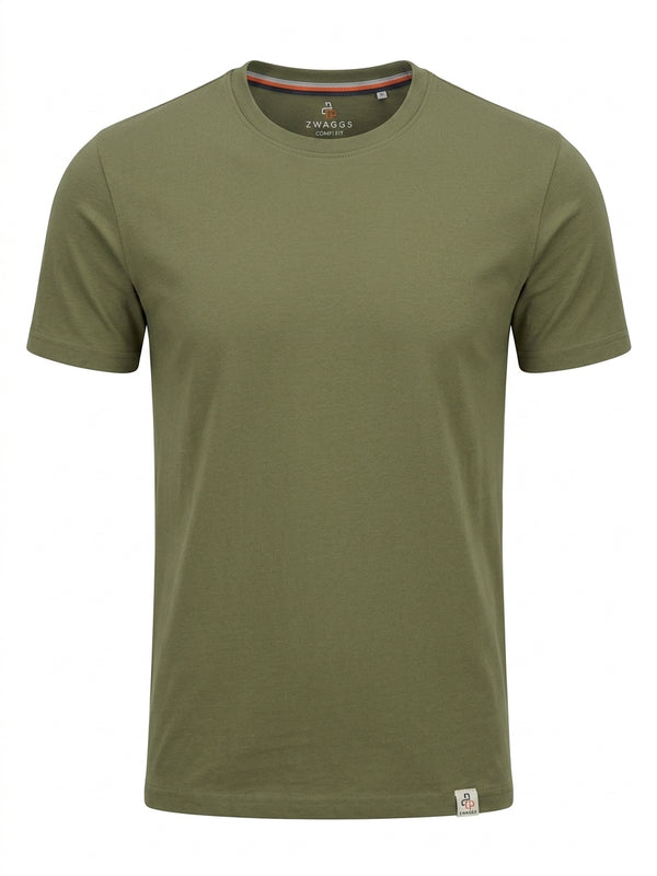 COMFI FIT Regular Bluish Olive Men T- Shirt