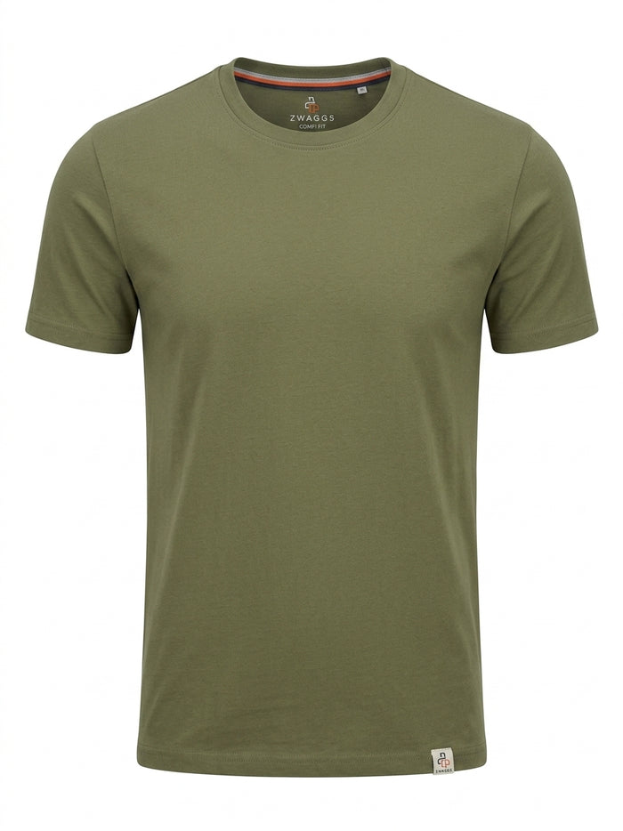 COMFI FIT Regular Bluish Olive Men T- Shirt