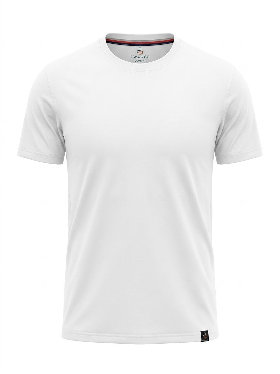 COMFI FIT Regular White Men T- Shirt