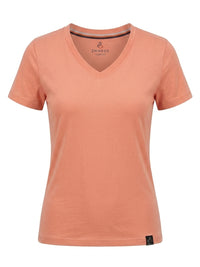 COMFI FIT Regular Women Dusty Coral V-neck T- Shirt
