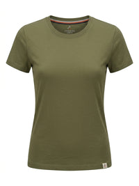 COMFI FIT Regular Women Olive Green Crew-neck T- Shirt