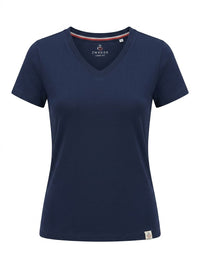 COMFI FIT Regular Black Iris Coral V-neck T- Shirt